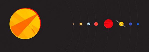 太阳系中行星的大小排列