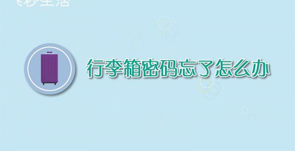 行李箱密码忘了怎么办
