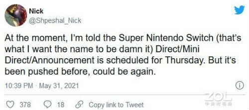 任天堂Switch新品被爆明天发布 发布会规模会比较小