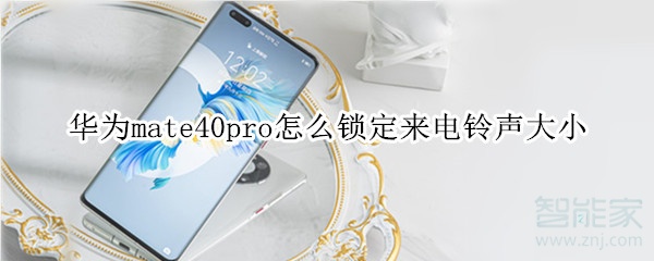 华为mate40pro怎么锁定来电铃声大小