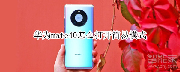 华为mate40怎么打开简易模式