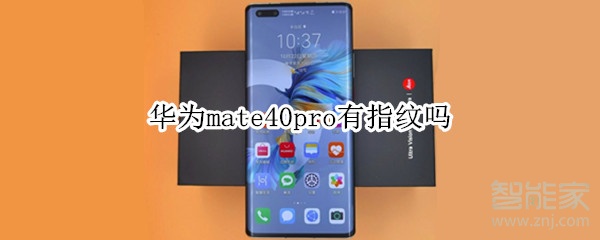 华为mate40pro有指纹吗