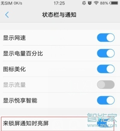 vivoy9s怎么开启通知亮屏