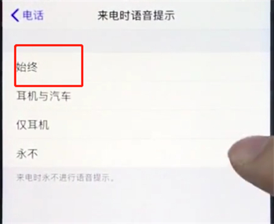 苹果8plus中打开来电语音提醒的简单方法