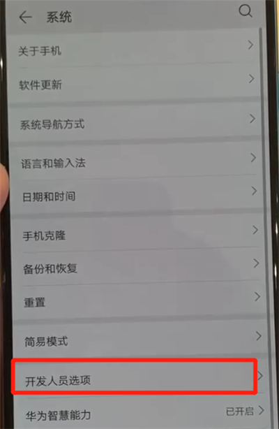 华为p30中退出开发者选项的操作教程