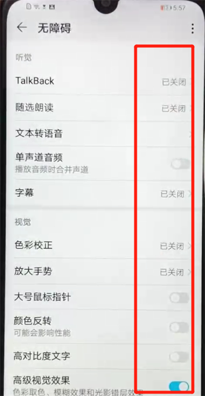 荣耀畅玩8a中开启无障碍模式的操作教程