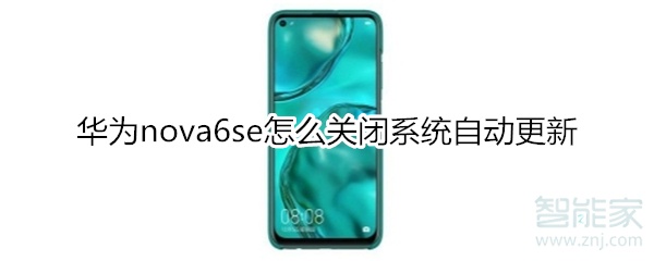 华为nova6se怎么关闭系统自动更新