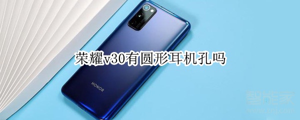 荣耀v30有圆形耳机孔吗