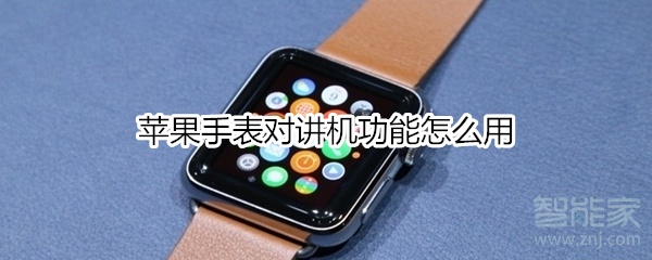苹果手表对讲机功能怎么用