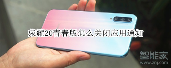 荣耀20青春版怎么关闭应用通知