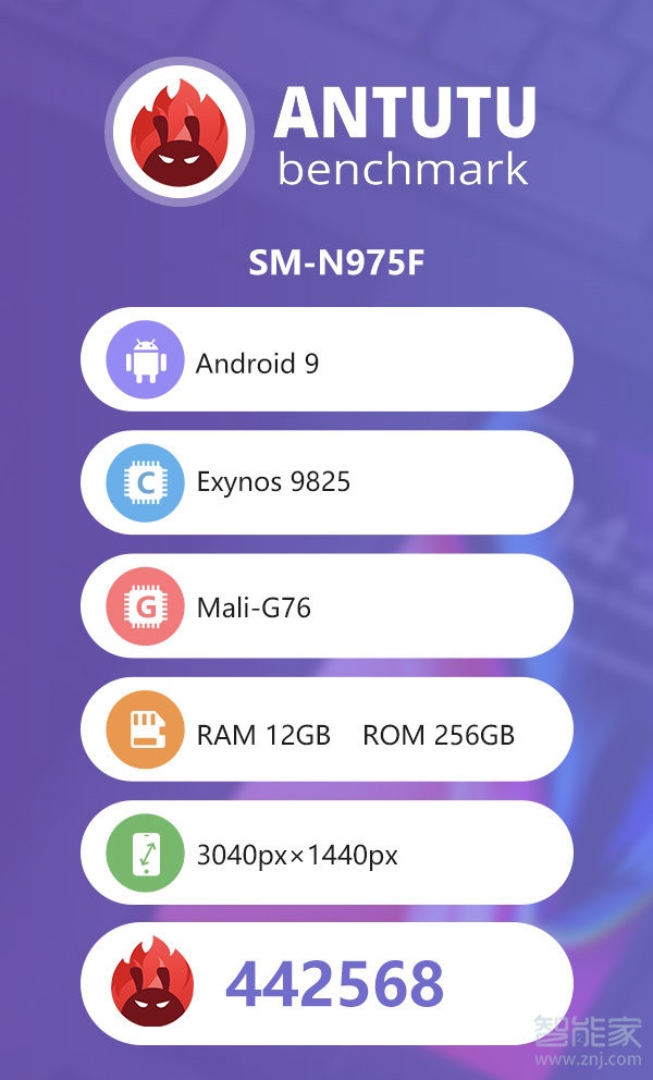三星note10国行版安兔兔跑分是多少