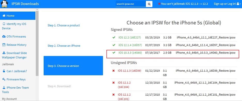 iPhone5s怎么降级iOS10.3.3 苹果5s刷机降级iOS10.3.3版本教程