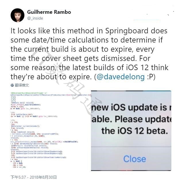 一直弹窗提醒更新iOS12 beta版原因是什么?附解答