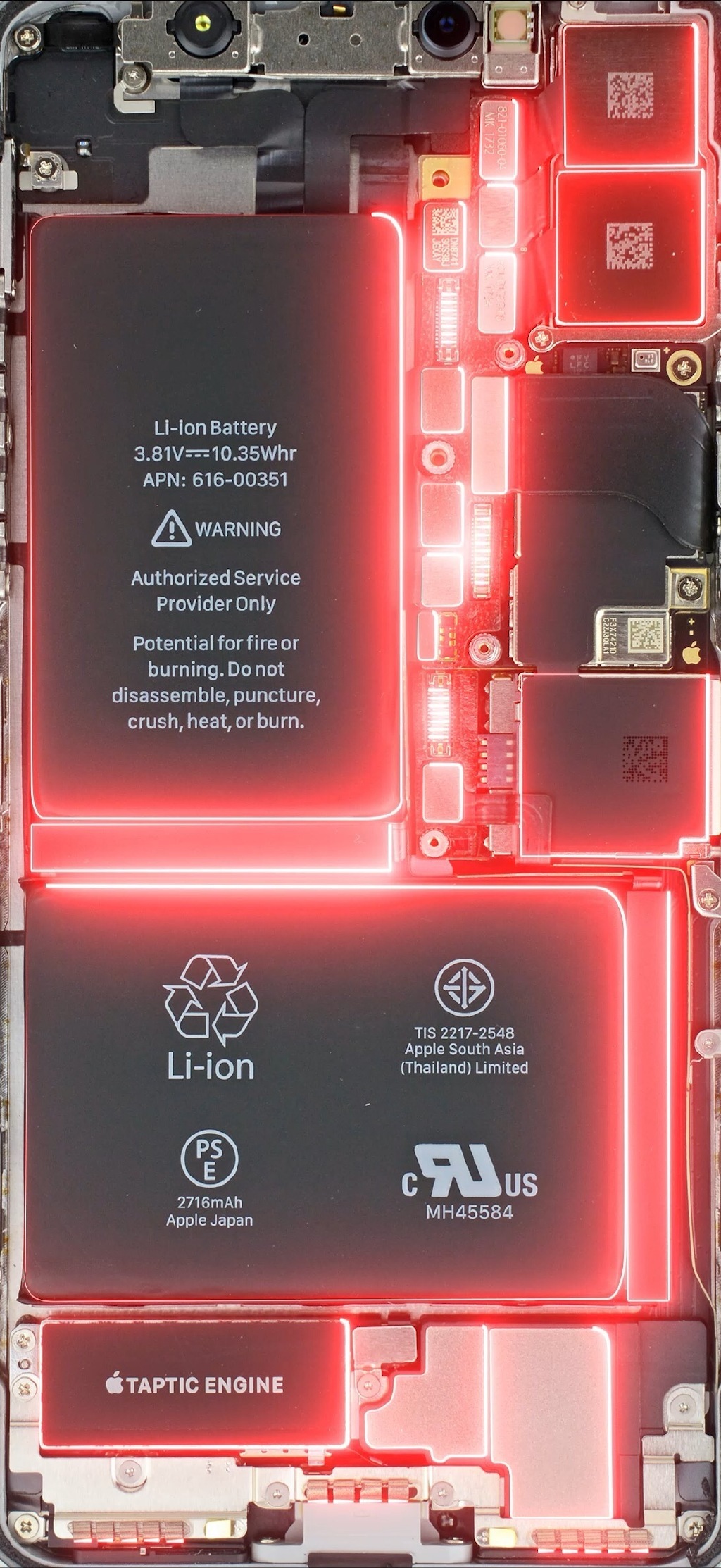 8张iPhone X内部电流壁纸高清无水印下载 非常酷炫！