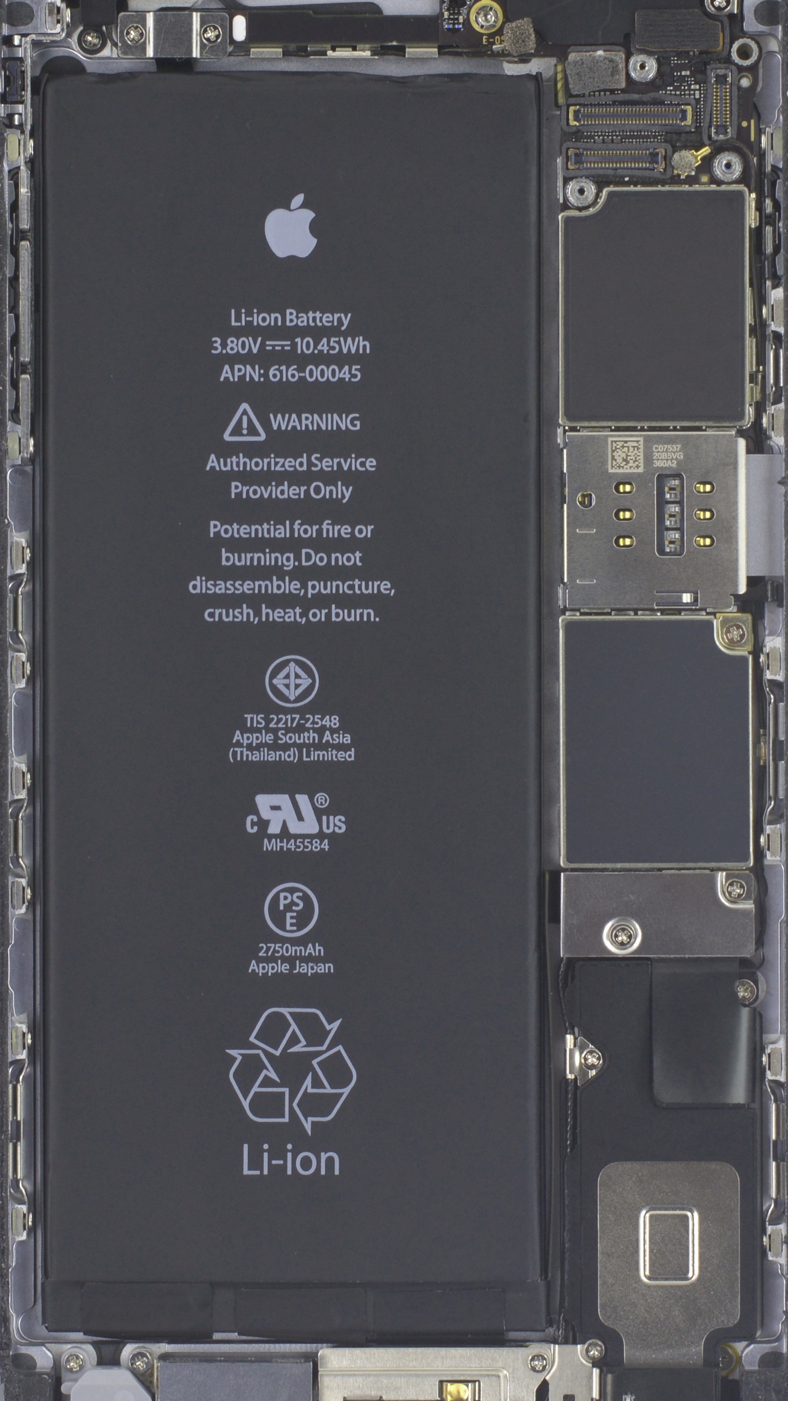 iPhone内部结构壁纸大全 iPhone5s到XS内部结构壁纸下载